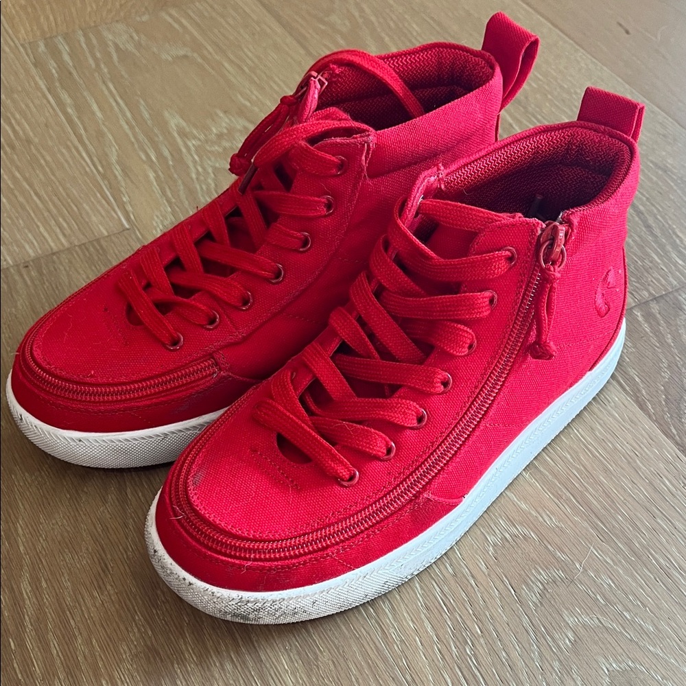 WIDE WIDTH Billy Kids Red High-Top Sneakers - Barely Worn!